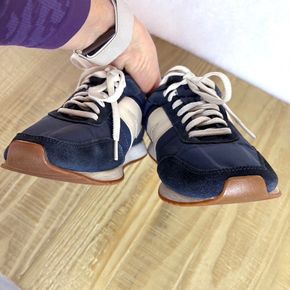 Kizik Madrid Eco Navy White Hands Free Slip On Sneakers Unisex Shoes - Picture 6 of 9